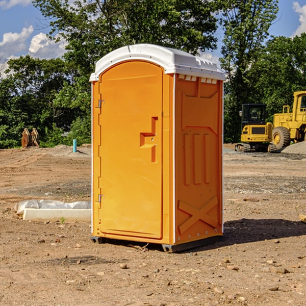 how often are the porta potties cleaned and serviced during a rental period in Freeman WV